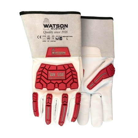 WATSON GLOVES Van Goat Ansi Cut A5 Goatskin Gauntlet W/ TPR-Large PR 549TPR-L